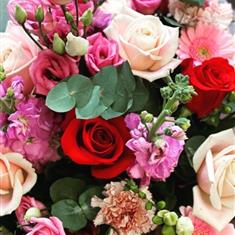 Valentines Kiss Florist Choice Hand Tied